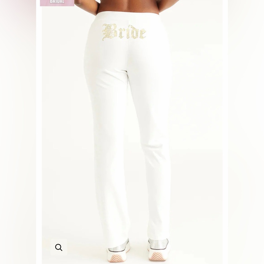 Juicy bride velour track pants gold bling